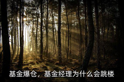 基金爆倉，基金經(jīng)理為什么會跳樓