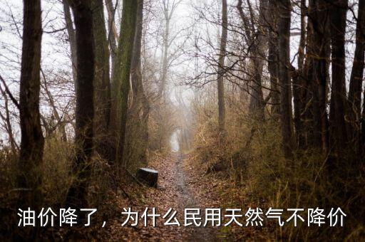 油價(jià)降了，為什么民用天然氣不降價(jià)