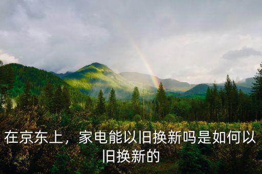 在京東上，家電能以舊換新嗎是如何以舊換新的