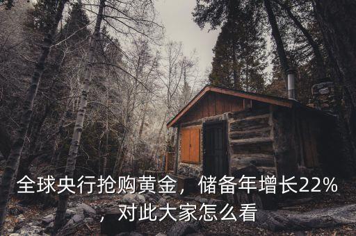 全球央行搶購黃金，儲備年增長22%，對此大家怎么看