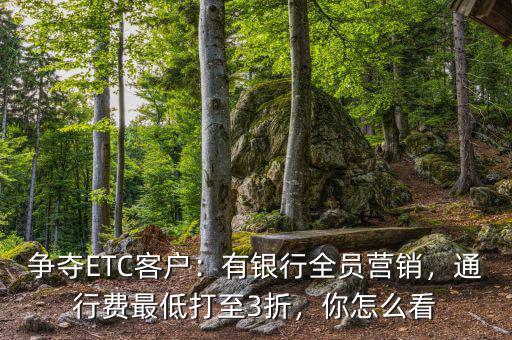 爭(zhēng)奪ETC客戶：有銀行全員營(yíng)銷，通行費(fèi)最低打至3折，你怎么看