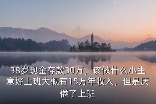 38歲現(xiàn)金存款30萬，該做什么小生意好上班大概有15萬年收入，但是厭倦了上班