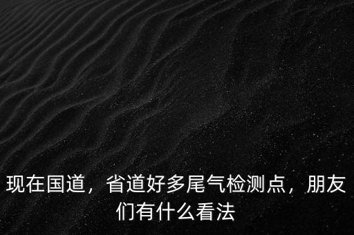 現(xiàn)在國(guó)道，省道好多尾氣檢測(cè)點(diǎn)，朋友們有什么看法