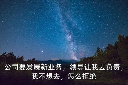 公司要發(fā)展新業(yè)務(wù)，領(lǐng)導(dǎo)讓我去負(fù)責(zé)，我不想去，怎么拒絕