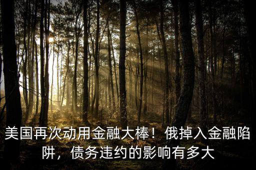 美國(guó)再次動(dòng)用金融大棒！俄掉入金融陷阱，債務(wù)違約的影響有多大