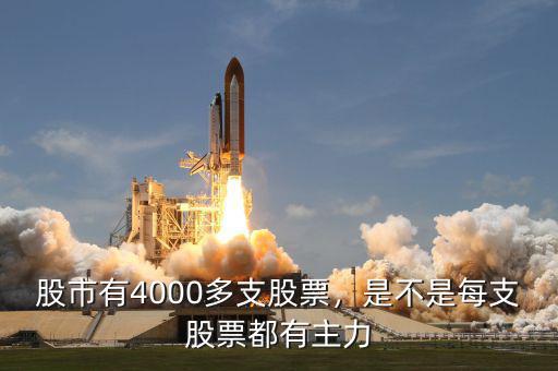 股市有4000多支股票，是不是每支股票都有主力