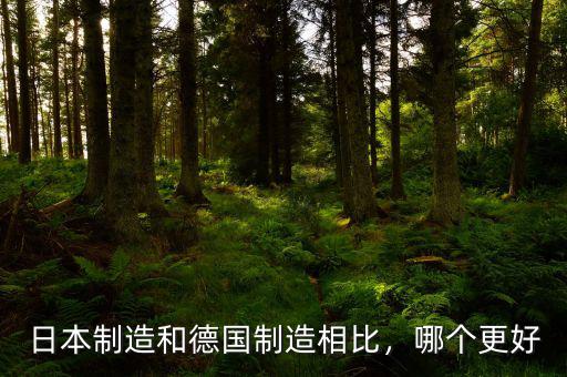 日本制造和德國(guó)制造相比，哪個(gè)更好