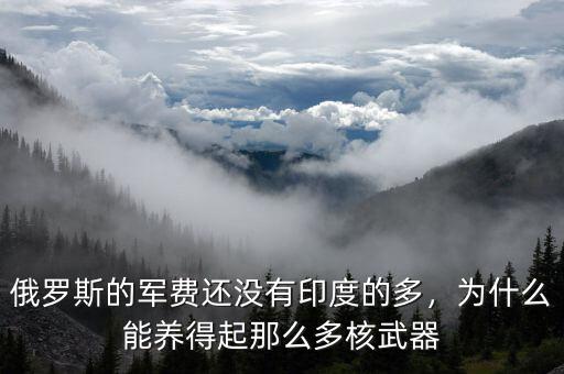 俄羅斯的軍費(fèi)還沒有印度的多，為什么能養(yǎng)得起那么多核武器