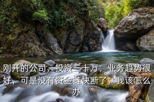 剛開(kāi)的公司，投資三十萬(wàn)，業(yè)務(wù)趨勢(shì)很好，可是沒(méi)有資金鏈快斷了，我該怎么辦