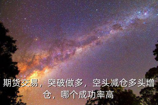 期貨交易，突破做多，空頭減倉(cāng)多頭增倉(cāng)，哪個(gè)成功率高