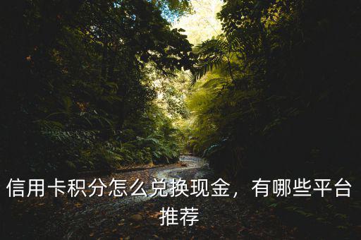 信用卡積分怎么兌換現(xiàn)金，有哪些平臺推薦