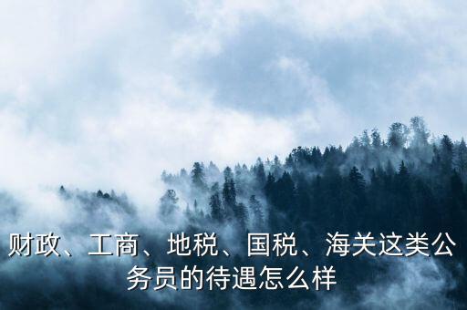 財(cái)政、工商、地稅、國稅、海關(guān)這類公務(wù)員的待遇怎么樣