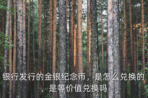 銀行發(fā)行的金銀紀(jì)念幣，是怎么兌換的，是等價(jià)值兌換嗎
