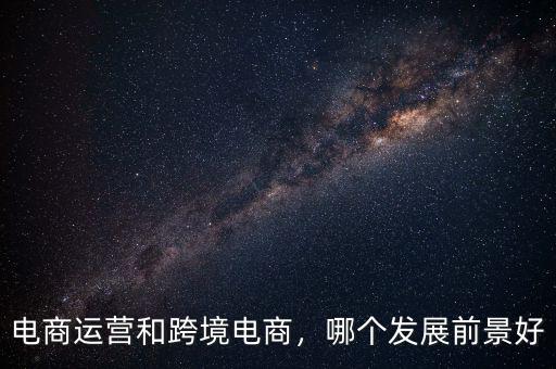 電商運(yùn)營(yíng)和跨境電商，哪個(gè)發(fā)展前景好