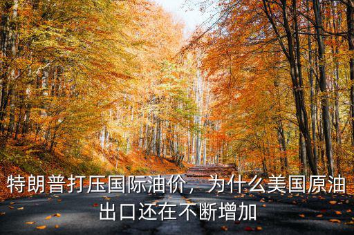 特朗普打壓國(guó)際油價(jià)，為什么美國(guó)原油出口還在不斷增加