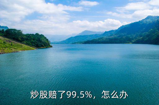 炒股賠了99.5%，怎么辦