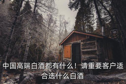 中國高端白酒都有什么！請重要客戶適合選什么白酒