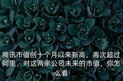 騰訊市值創(chuàng)十個月以來新高，再次超過阿里，對這兩家公司未來的市值，你怎么看