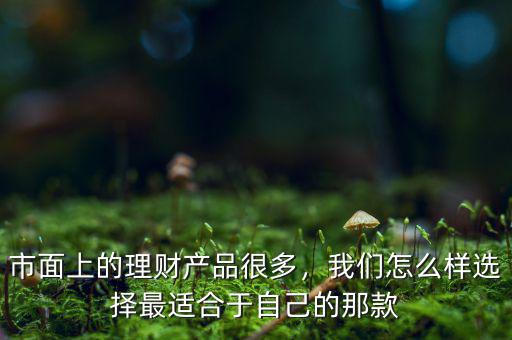市面上的理財(cái)產(chǎn)品很多，我們?cè)趺礃舆x擇最適合于自己的那款