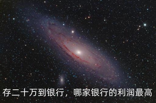 存二十萬到銀行，哪家銀行的利潤最高