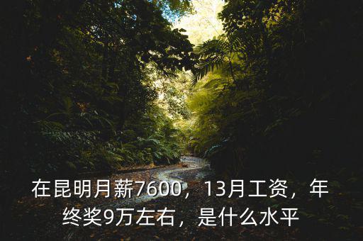 在昆明月薪7600，13月工資，年終獎(jiǎng)9萬(wàn)左右，是什么水平