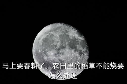 馬上要春耕了，農(nóng)田里的稻草不能燒要怎么處理