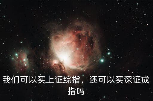 我們可以買上證綜指，還可以買深證成指嗎