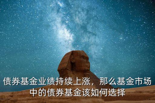債券基金業(yè)績持續(xù)上漲，那么基金市場中的債券基金該如何選擇