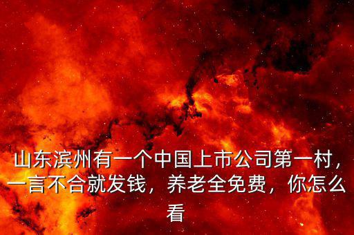 山東濱州有一個(gè)中國(guó)上市公司第一村，一言不合就發(fā)錢(qián)，養(yǎng)老全免費(fèi)，你怎么看