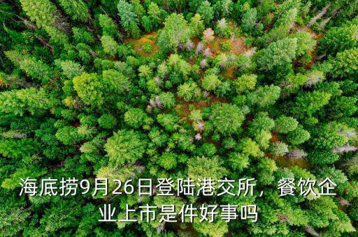 海底撈9月26日登陸港交所，餐飲企業(yè)上市是件好事嗎