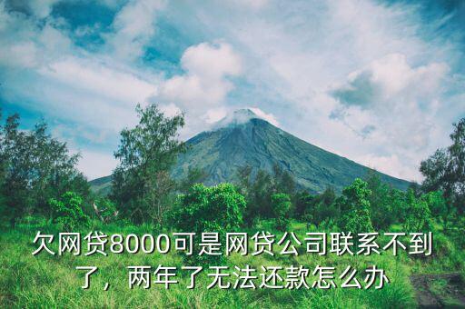 欠網(wǎng)貸8000可是網(wǎng)貸公司聯(lián)系不到了，兩年了無法還款怎么辦