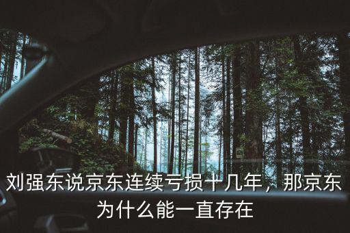 劉強(qiáng)東說(shuō)京東連續(xù)虧損十幾年，那京東為什么能一直存在