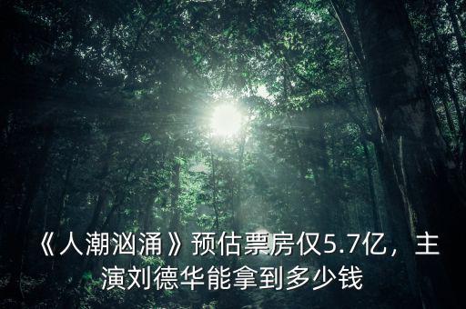 《人潮洶涌》預(yù)估票房僅5.7億，主演劉德華能拿到多少錢