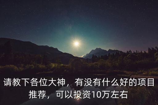 請(qǐng)教下各位大神，有沒有什么好的項(xiàng)目推薦，可以投資10萬左右