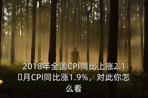 2018年全國(guó)CPI同比上漲2.1月CPI同比漲1.9%，對(duì)此你怎么看