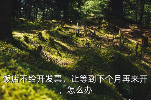 飯店不給開發(fā)票，讓等到下個(gè)月再來開，怎么辦
