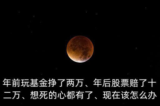 年前玩基金掙了兩萬、年后股票賠了十二萬、想死的心都有了、現(xiàn)在該怎么辦