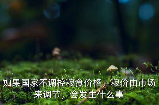 如果國家不調(diào)控糧食價(jià)格，糧價(jià)由市場(chǎng)來調(diào)節(jié)，會(huì)發(fā)生什么事