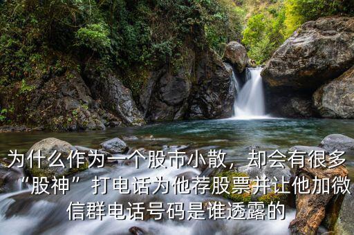 為什么作為一個股市小散，卻會有很多“股神”打電話為他薦股票并讓他加微信群電話號碼是誰透露的