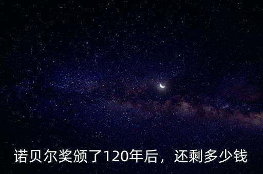 諾貝爾獎(jiǎng)?lì)C了120年后，還剩多少錢