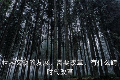 世界文明的發(fā)展，需要改革，有什么跨時(shí)代改革