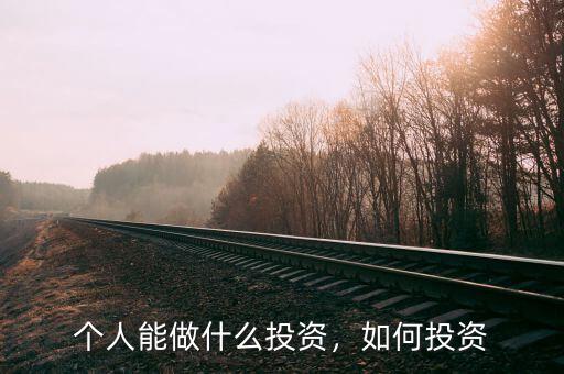 個人能做什么投資，如何投資