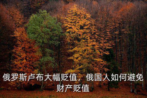 俄羅斯盧布大幅貶值，俄國(guó)人如何避免財(cái)產(chǎn)貶值