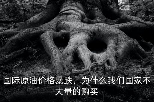 國際原油價格暴跌，為什么我們國家不大量的購買