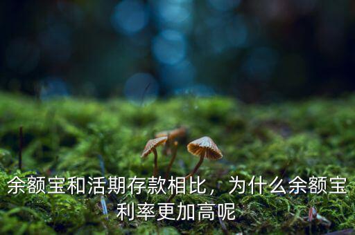 余額寶和活期存款相比，為什么余額寶利率更加高呢