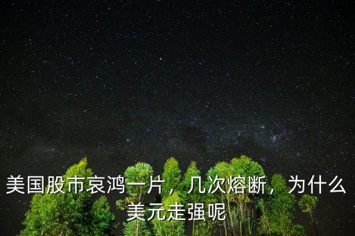 美國股市哀鴻一片，幾次熔斷，為什么美元走強(qiáng)呢