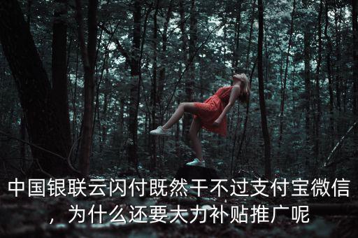 中國銀聯(lián)云閃付既然干不過支付寶微信，為什么還要大力補貼推廣呢