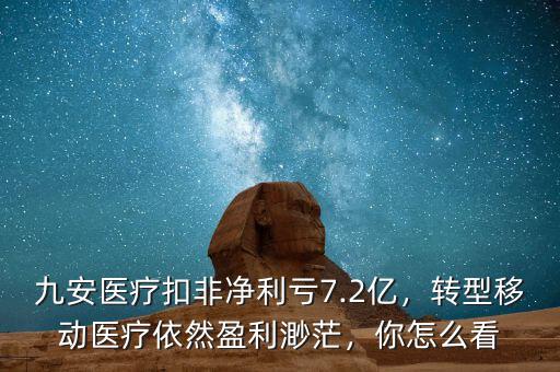 九安醫(yī)療扣非凈利虧7.2億，轉(zhuǎn)型移動醫(yī)療依然盈利渺茫，你怎么看