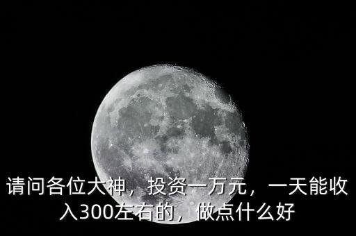 請問各位大神，投資一萬元，一天能收入300左右的，做點(diǎn)什么好