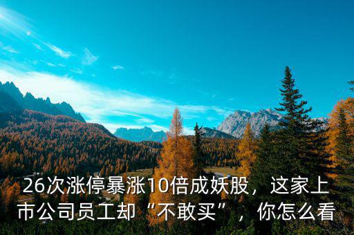 26次漲停暴漲10倍成妖股，這家上市公司員工卻“不敢買(mǎi)”，你怎么看